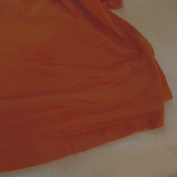 057. Orange Black Buttons Ruched O Neck Short Sleeve Plus Size Top  Size 4X - Picture 15 of 16